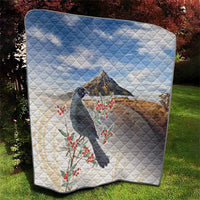 New Zealand Mount Taranaki Landscape Quilt Kokako Bird Polynesian Style LT05 - Polynesian Pride