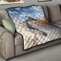 New Zealand Mount Taranaki Landscape Quilt Kokako Bird Polynesian Style LT05 - Polynesian Pride