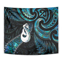 New Zealand Aotearoa Tapestry Maori Manaia Paua Shell Glitter Turquoise LT05 - Polynesian Pride