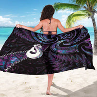 New Zealand Aotearoa Sarong Maori Manaia Paua Shell Glitter Purple