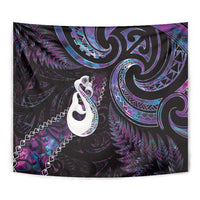 New Zealand Aotearoa Tapestry Maori Manaia Paua Shell Glitter Purple
