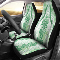 Aloha Hawaii Palaka Car Seat Cover Green Plumeria Lei - Polynesian Pride