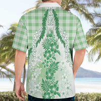 Aloha Hawaii Palaka Hawaiian Shirt Green Plumeria Lei LT05 - Polynesian Pride