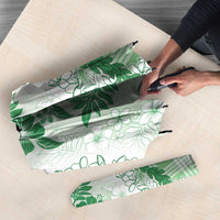 Aloha Hawaii Palaka Umbrella Green Plumeria Lei - Polynesian Pride