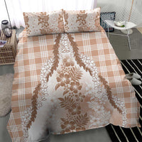 Aloha Hawaii Palaka Bedding Set Beige Plumeria Lei - Polynesian Pride