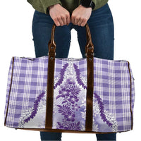 Aloha Hawaii Palaka Travel Bag Purple Plumeria Lei LT05 Purple - Polynesian Pride