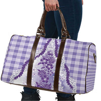 Aloha Hawaii Palaka Travel Bag Purple Plumeria Lei LT05 - Polynesian Pride