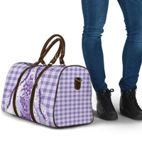 Aloha Hawaii Palaka Travel Bag Purple Plumeria Lei LT05 - Polynesian Pride
