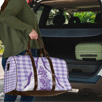 Aloha Hawaii Palaka Travel Bag Purple Plumeria Lei LT05 - Polynesian Pride