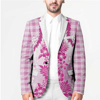 Aloha Hawaii Palaka Blazer Pink Plumeria Lei - Polynesian Pride