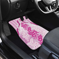 Aloha Hawaii Palaka Car Mats Pink Plumeria Lei - Polynesian Pride