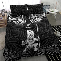 New Zealand Maori Taiaha Bedding Set Tiki Warrior Black LT05 - Polynesian Pride