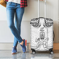 New Zealand Maori Taiaha Luggage Cover Tiki Warrior White LT05 - Polynesian Pride