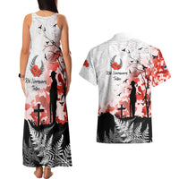 Kei Wareware Tatou New Zealand ANZAC Day Couples Matching Tank Maxi Dress and Hawaiian Shirt Lest We Forget LT05 - Polynesian Pride