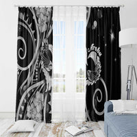 New Zealand Valentine Window Curtain Aroha Gray Piwakawaka