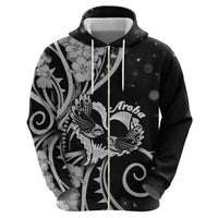 New Zealand Valentine Zip Hoodie Aroha Gray Piwakawaka LT05 - Polynesian Pride