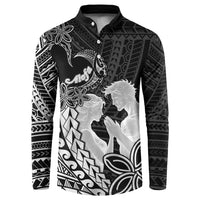 Alofa Samoa Valentine Black Button Sweatshirt Love Is The Greatest Thing LT05 Black - Polynesian Pride