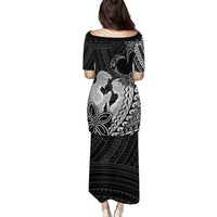 Alofa Samoa Valentine Black Puletasi Love Is The Greatest Thing LT05 - Polynesian Pride