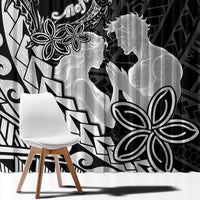 Alofa Samoa Valentine Black Window Curtain Love Is The Greatest Thing
