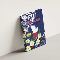 Wake Island Canvas Wall Art Tribal Pattern With Hibiscus Flowers