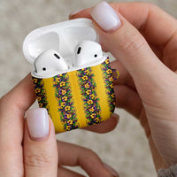 Aloha Hawaii Mardi Gras AirPods Case Gold Style