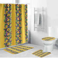 Aloha Hawaii Mardi Gras Bathroom Set Gold Style