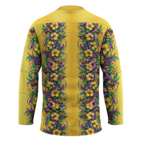 Aloha Hawaii Mardi Gras Hockey Jersey Gold Style LT05 - Polynesian Pride