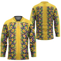 Aloha Hawaii Mardi Gras Hockey Jersey Gold Style