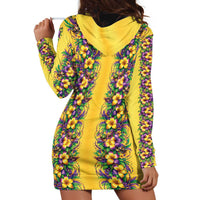 Aloha Hawaii Mardi Gras Hoodie Dress Gold Style