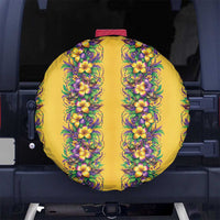 Aloha Hawaii Mardi Gras Spare Tire Cover Gold Style LT05 No hole Gold - Polynesian Pride