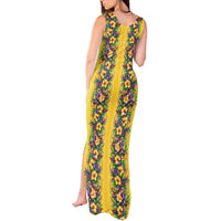Aloha Hawaii Mardi Gras Tank Maxi Dress Gold Style