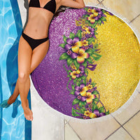 Hawaii Mardi Gras Beach Blanket Plumeria Lei Beads Glitter Style LT05 - Polynesian Pride