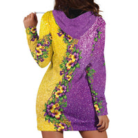 Hawaii Mardi Gras Hoodie Dress Plumeria Lei Beads Glitter Style LT05 - Polynesian Pride