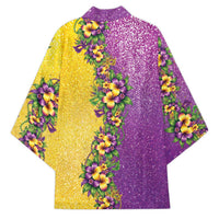 Hawaii Mardi Gras Kimono Plumeria Lei Beads Glitter Style
