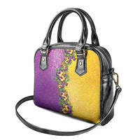 Hawaii Mardi Gras Shoulder Handbag Plumeria Lei Beads Glitter Style