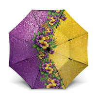 Hawaii Mardi Gras Umbrella Plumeria Lei Beads Glitter Style