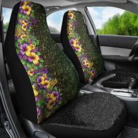 Hawaii Mardi Gras Car Seat Cover Tropical Flowers Glitter Style