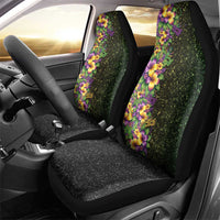 Hawaii Mardi Gras Car Seat Cover Tropical Flowers Glitter Style