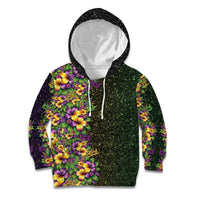 Hawaii Mardi Gras Kid Hoodie Tropical Flowers Glitter Style