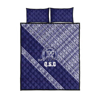 Tonga Queen Salote College Quilt Bed Set 100 Years Anniversary Navy Color