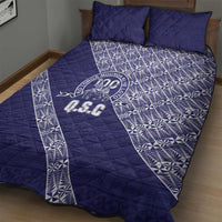 Tonga Queen Salote College Quilt Bed Set 100 Years Anniversary Navy Color
