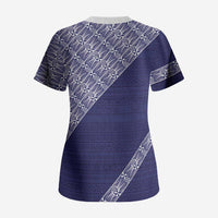 Tonga Queen Salote College Scrub Top 100 Years Anniversary Navy Color