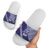 Tonga Queen Salote College Slide Sandals 100 Years Anniversary Navy Color LT05 - Polynesian Pride