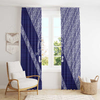 Tonga Queen Salote College Window Curtain 100 Years Anniversary Navy Color