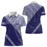 Tonga Queen Salote College Women Polo Shirt 100 Years Anniversary Navy Color