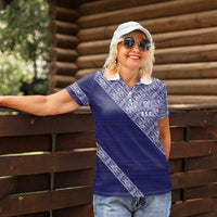 Tonga Queen Salote College Women Polo Shirt 100 Years Anniversary Navy Color