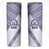 Tonga Queen Salote College Skinny Tumbler 100 Years Anniversary White Color