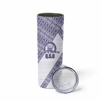 Tonga Queen Salote College Skinny Tumbler 100 Years Anniversary White Color