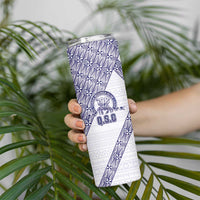 Tonga Queen Salote College Skinny Tumbler 100 Years Anniversary White Color