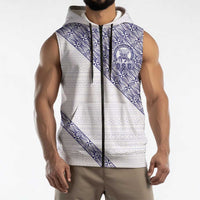 Tonga Queen Salote College Sleeveless Zip Hoodie 100 Years Anniversary White Color